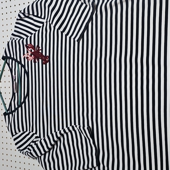 Quacker Factory Striped Lobster Shirt Sz 2X Exc Cond - Picture 2 of 9